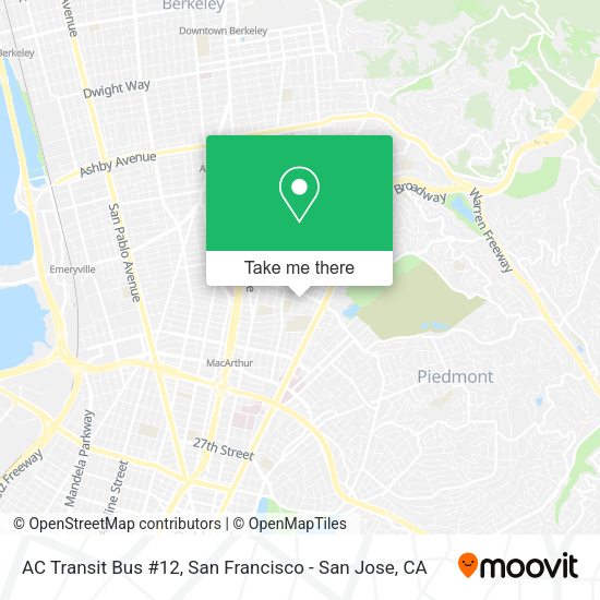 AC Transit Bus #12 map