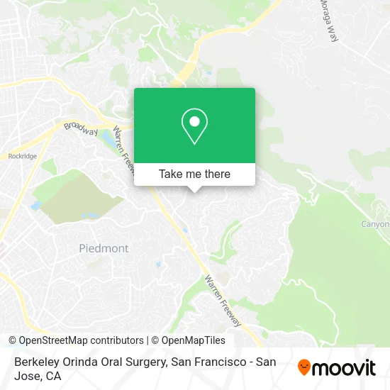 Mapa de Berkeley Orinda Oral Surgery