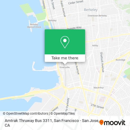 Mapa de Amtrak Thruway Bus 3311