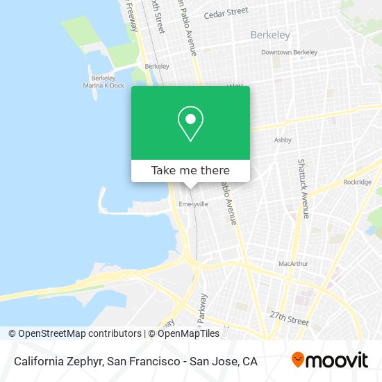 California Zephyr map