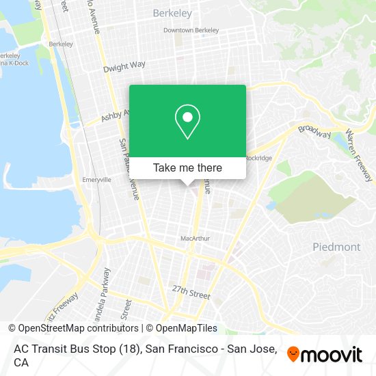 AC Transit Bus Stop (18) map
