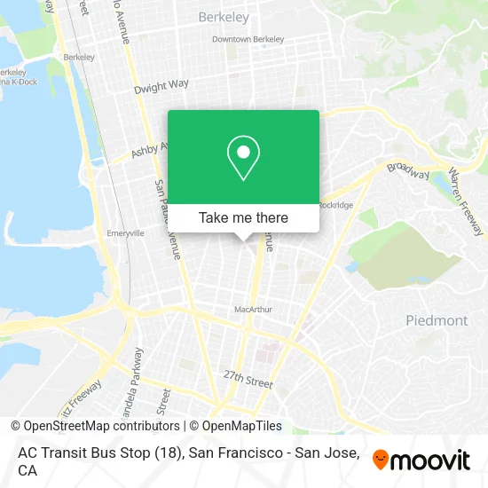 Mapa de AC Transit Bus Stop (18)