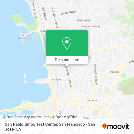 San Pablo Smog Test Center map