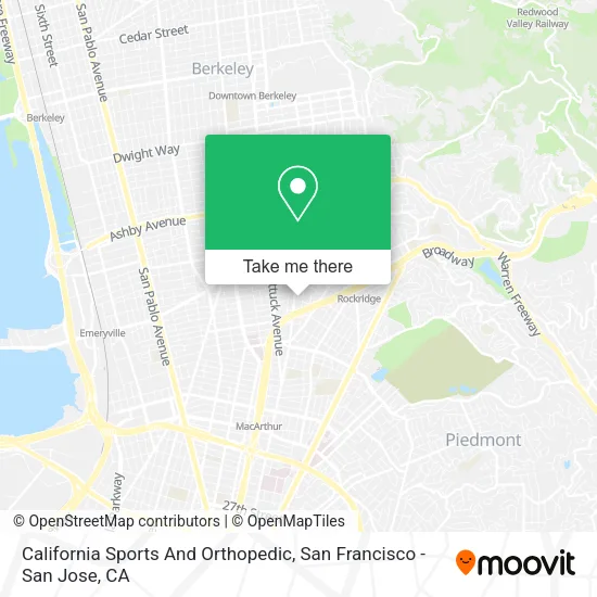 Mapa de California Sports And Orthopedic