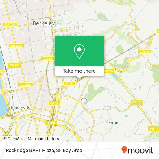 Rockridge BART Plaza map