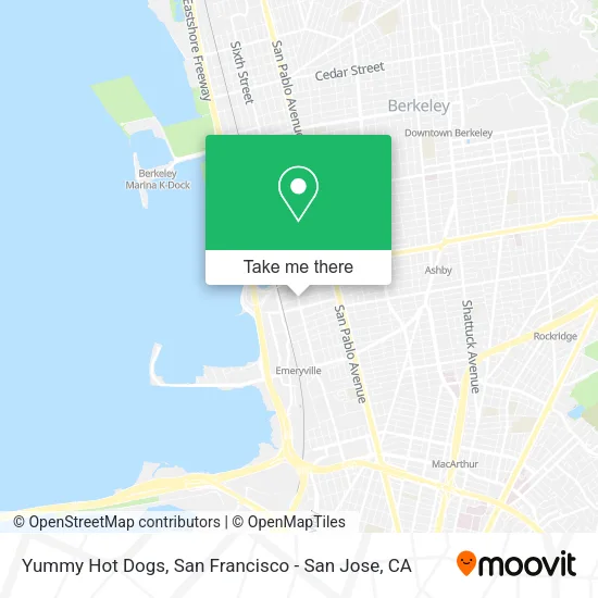 Mapa de Yummy Hot Dogs