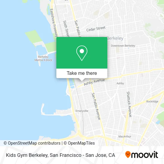 Kids Gym Berkeley map