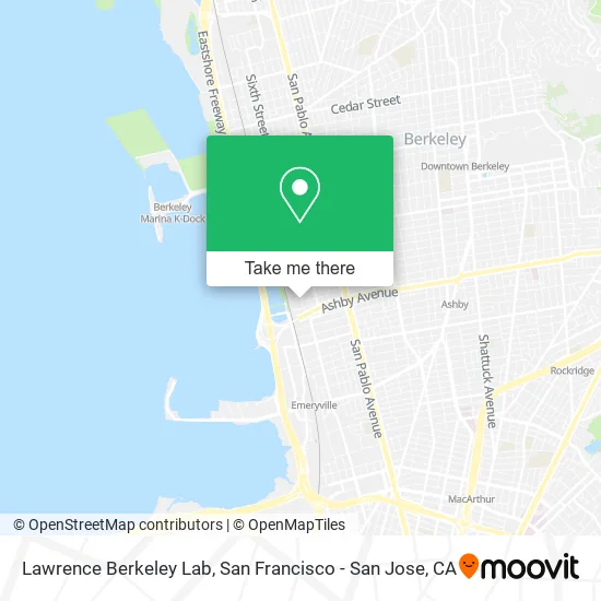 Lawrence Berkeley Lab map