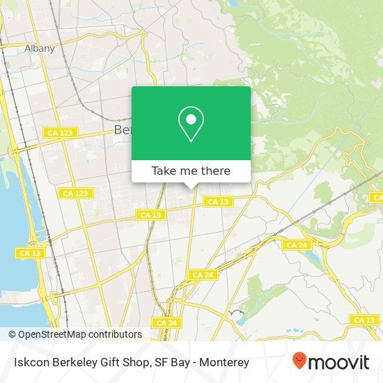 Iskcon Berkeley Gift Shop map