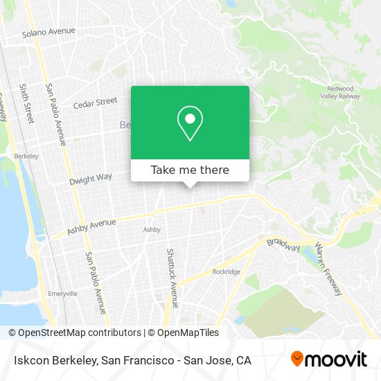 Iskcon Berkeley map
