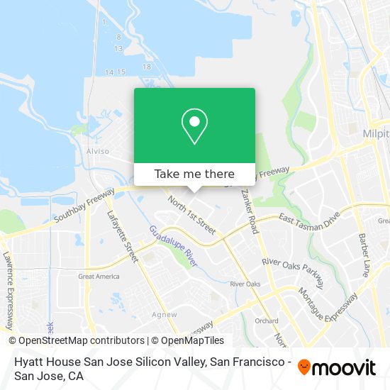 Mapa de Hyatt House San Jose Silicon Valley