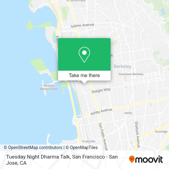 Mapa de Tuesday Night Dharma Talk