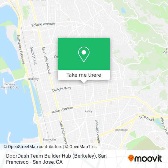 DoorDash Team Builder Hub (Berkeley) map