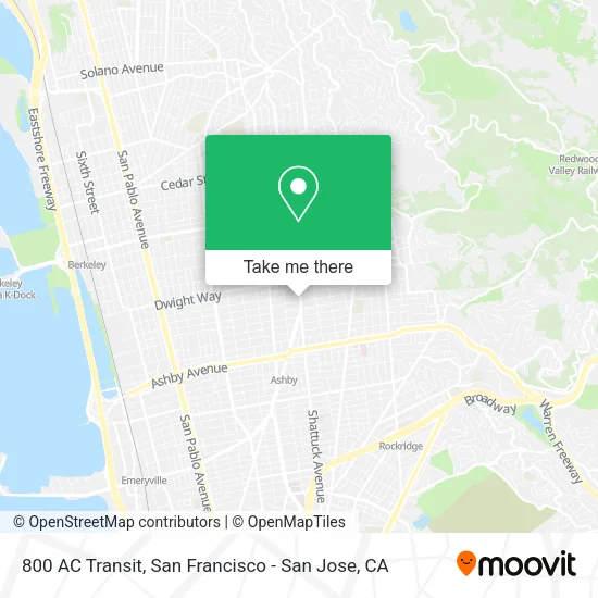 Mapa de 800 AC Transit