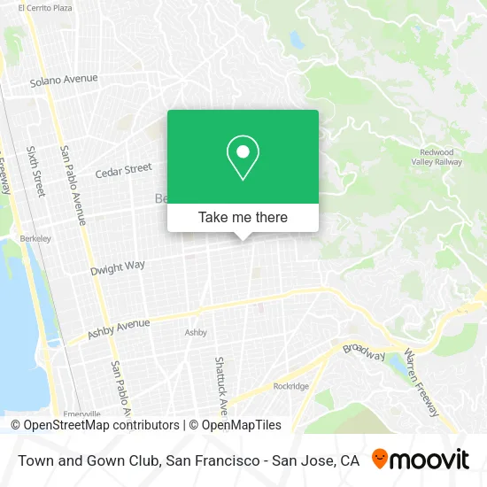 Mapa de Town and Gown Club