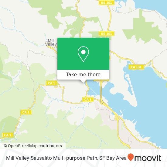 Mill Valley-Sausalito Multi-purpose Path map