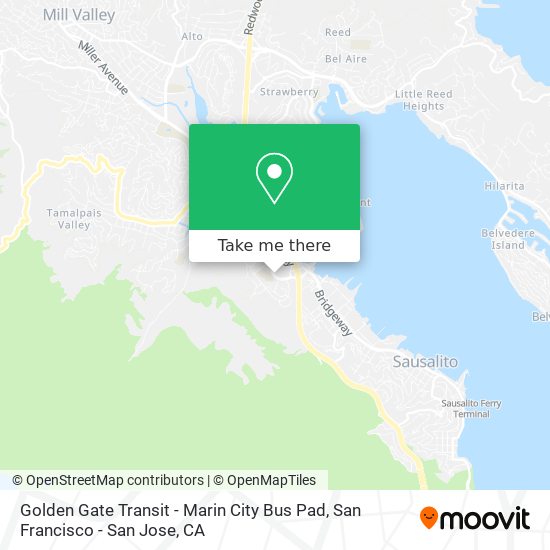 Golden Gate Transit - Marin City Bus Pad map