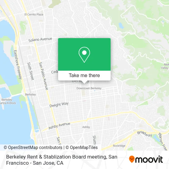 Berkeley Rent & Stablization Board meeting map