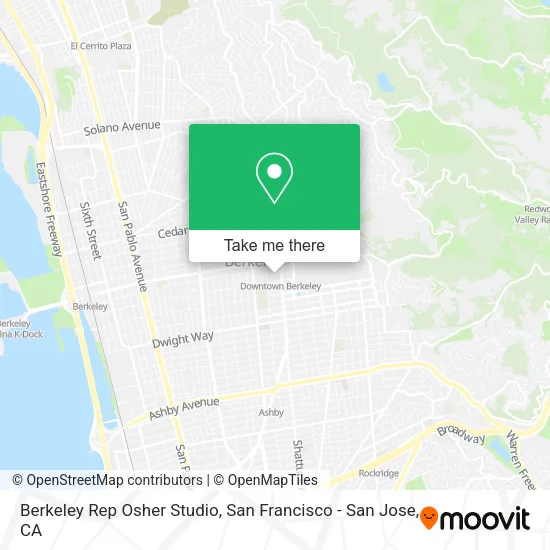 Mapa de Berkeley Rep Osher Studio