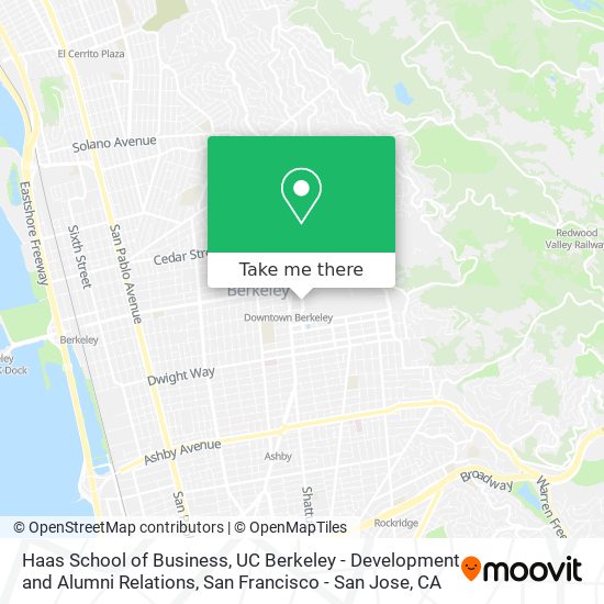 Mapa de Haas School of Business, UC Berkeley - Development and Alumni Relations