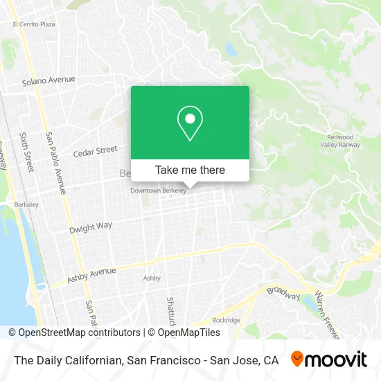 Mapa de The Daily Californian