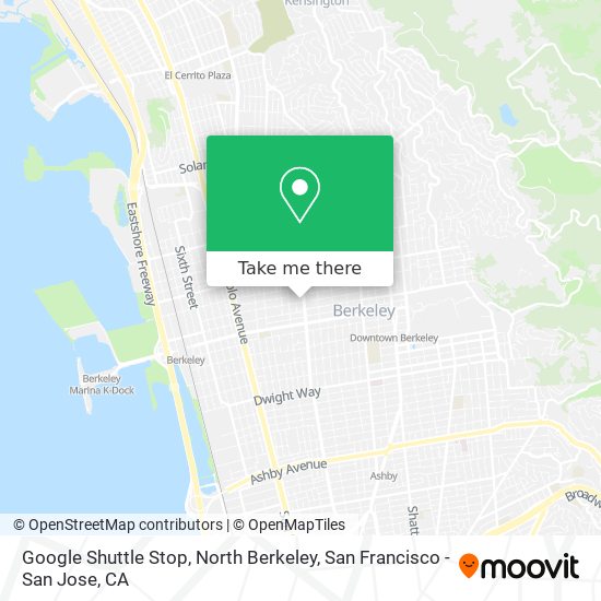 Google Shuttle Stop, North Berkeley map