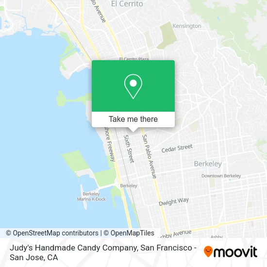Mapa de Judy's Handmade Candy Company