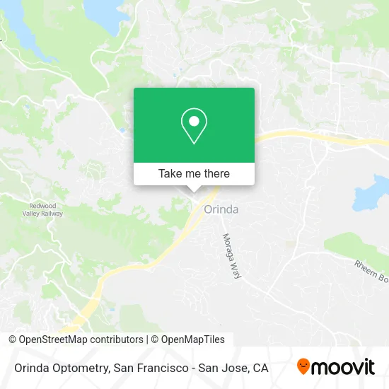 Orinda Optometry map