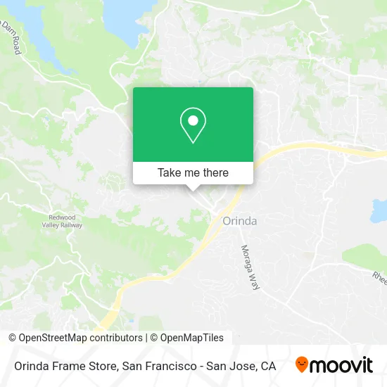 Orinda Frame Store map