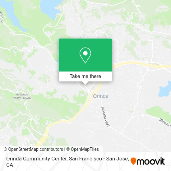 Orinda Community Center map