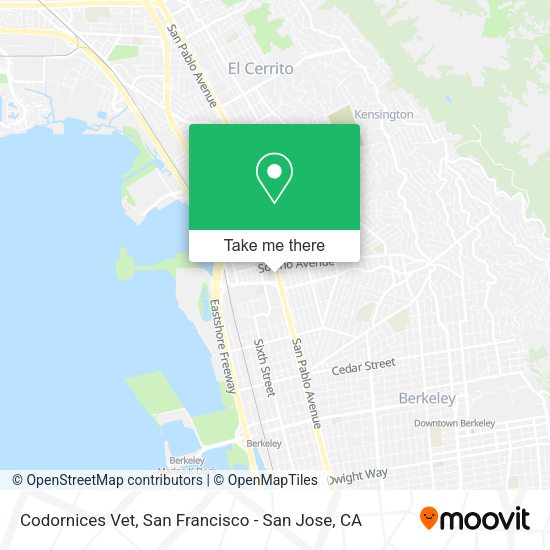 Codornices Vet map