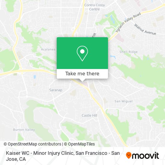 Kaiser WC - Minor Injury Clinic map