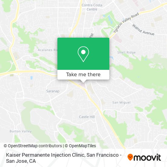 Kaiser Permanente Injection Clinic map