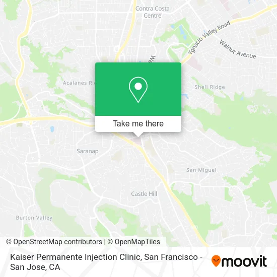 Mapa de Kaiser Permanente Injection Clinic