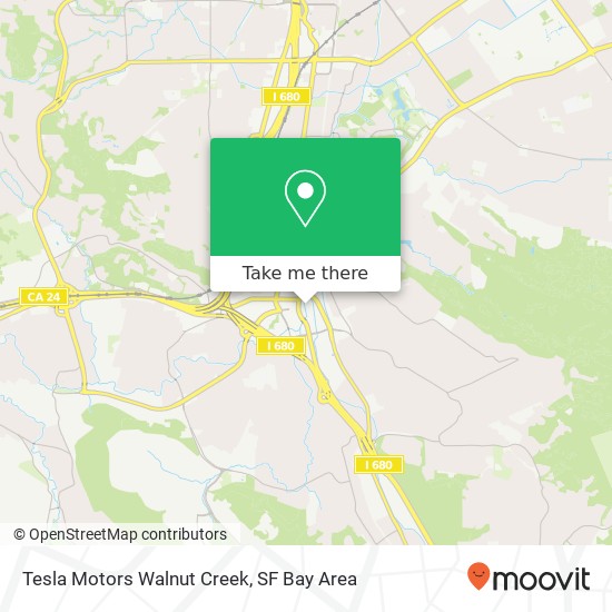 Mapa de Tesla Motors Walnut Creek