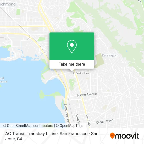 AC Transit Transbay L Line map