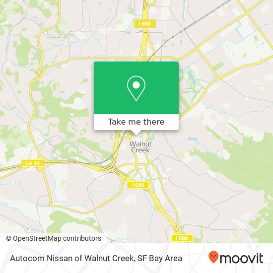 Autocom Nissan of Walnut Creek map