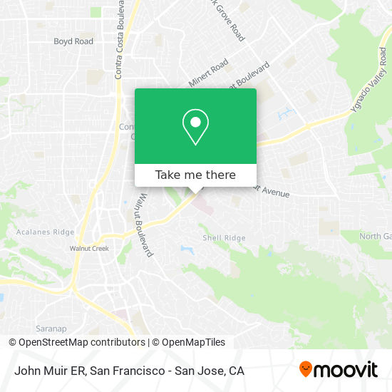 John Muir ER map