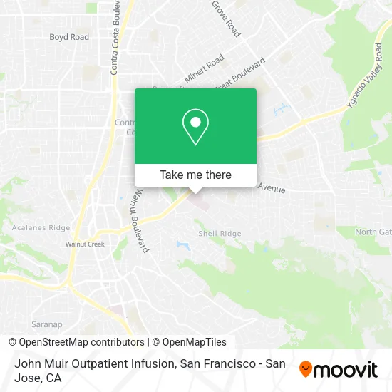 Mapa de John Muir Outpatient Infusion