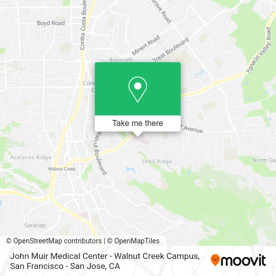 John Muir Medical Center - Walnut Creek Campus map