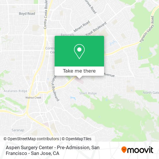 Mapa de Aspen Surgery Center - Pre-Admission