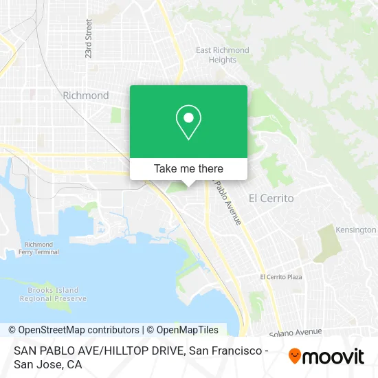 Mapa de SAN PABLO AVE/HILLTOP DRIVE