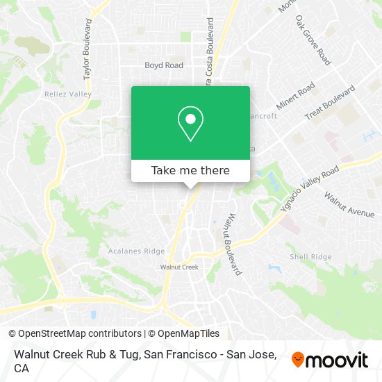 Walnut Creek Rub & Tug map