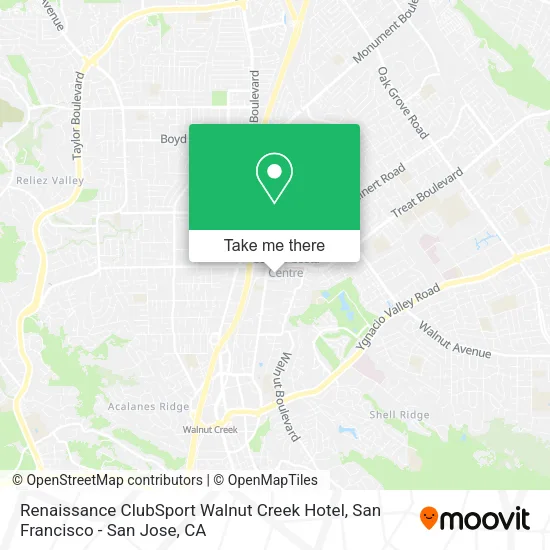 Mapa de Renaissance ClubSport Walnut Creek Hotel