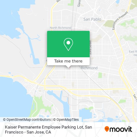 Mapa de Kaiser Permanente Employee Parking Lot