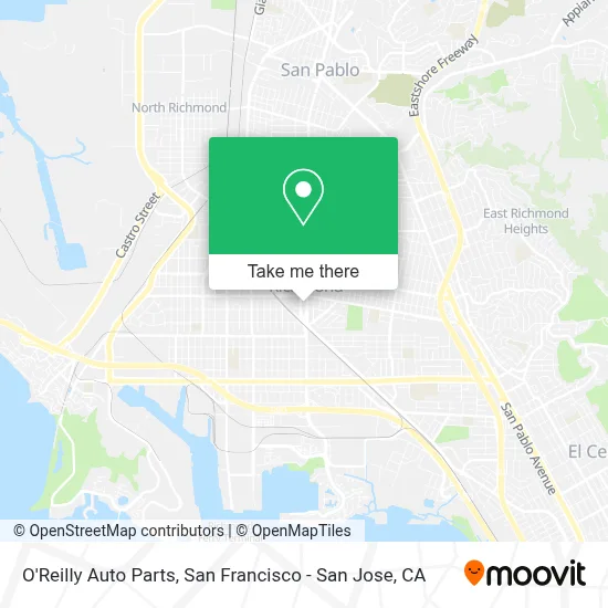 O'Reilly Auto Parts map