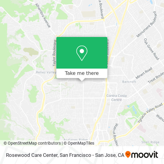 Rosewood Care Center map