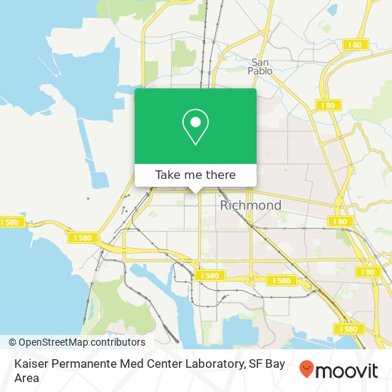 Mapa de Kaiser Permanente Med Center Laboratory
