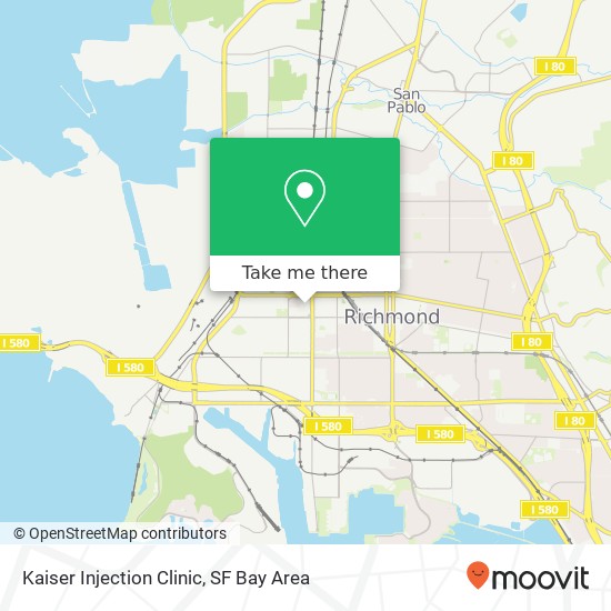 Kaiser Injection Clinic map