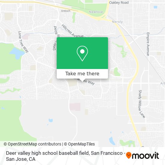 Mapa de Deer valley high school baseball field